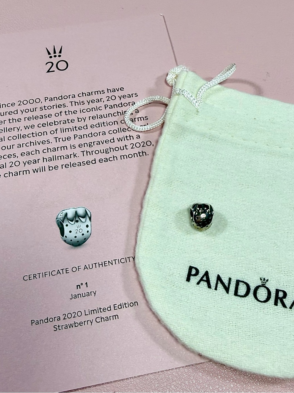 Pandora 20th Anniversary Limited Edition Strawberry Charm